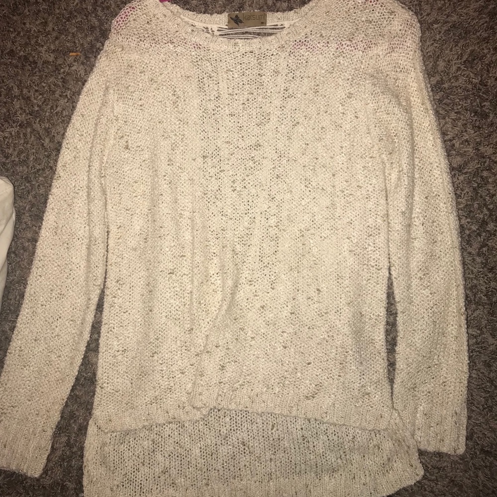 Beige and gold sweater